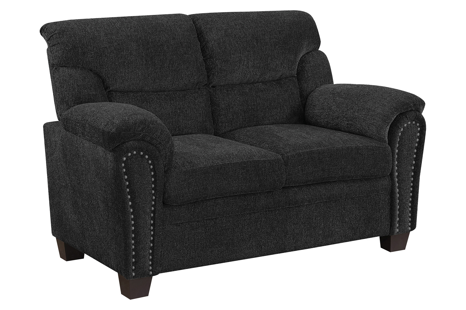 Coaster Clemintine Upholstered Sofa with Nailhead Trim - Graphite