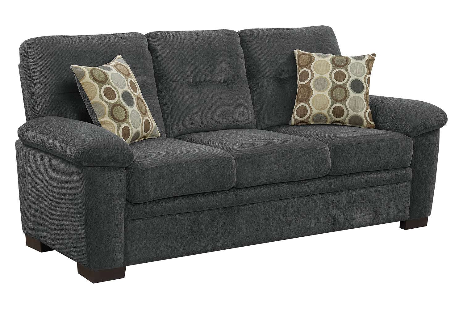 Coaster Fairbairn Upholstered Tufted Living Room Set - Charcoal