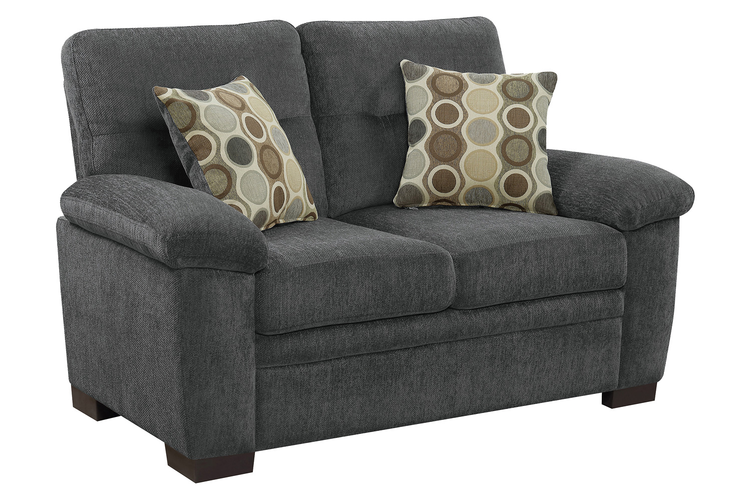 Coaster Fairbairn Upholstered Tufted Living Room Set - Charcoal