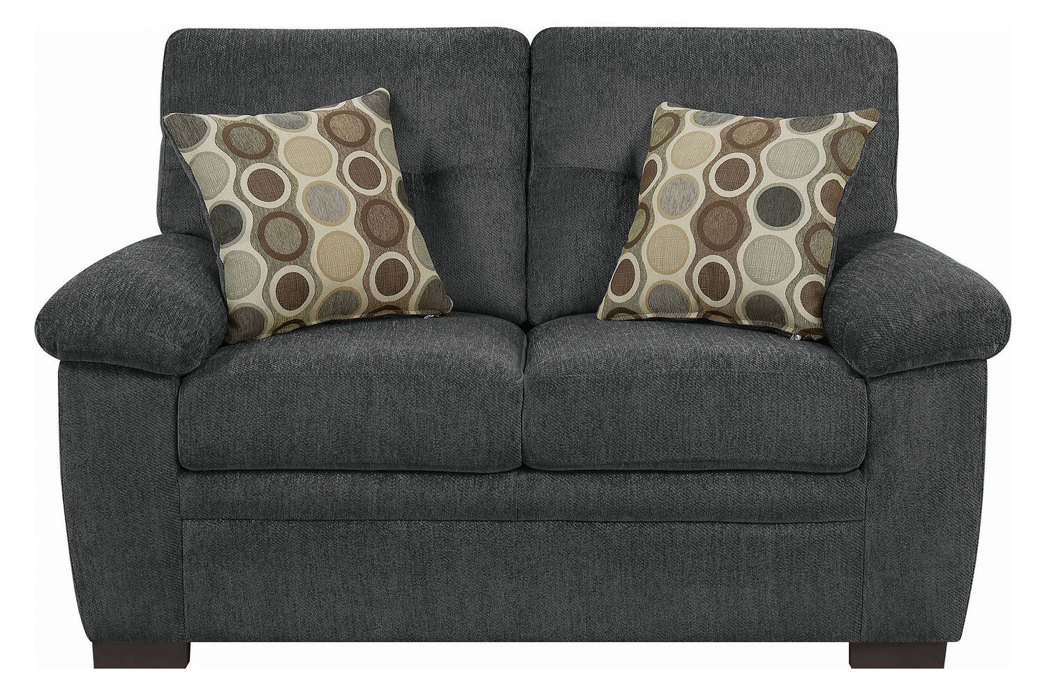 Coaster Fairbairn Upholstered Loveseat - Charcoal