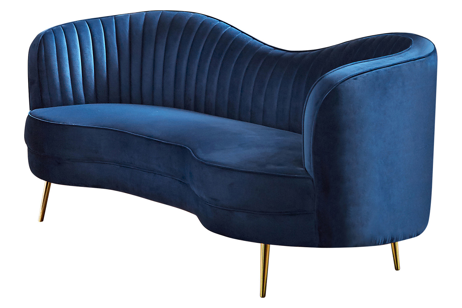 Coaster - Sophia Upholstered Camel Back Sofa in Blue