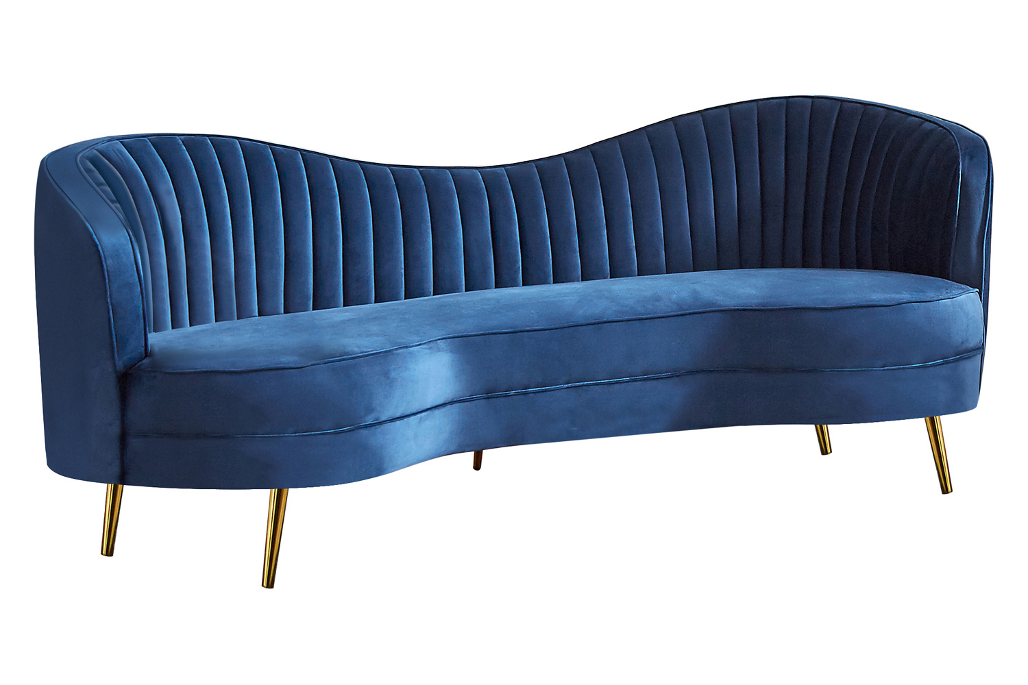 Coaster - Sophia Upholstered Camel Back Sofa in Blue