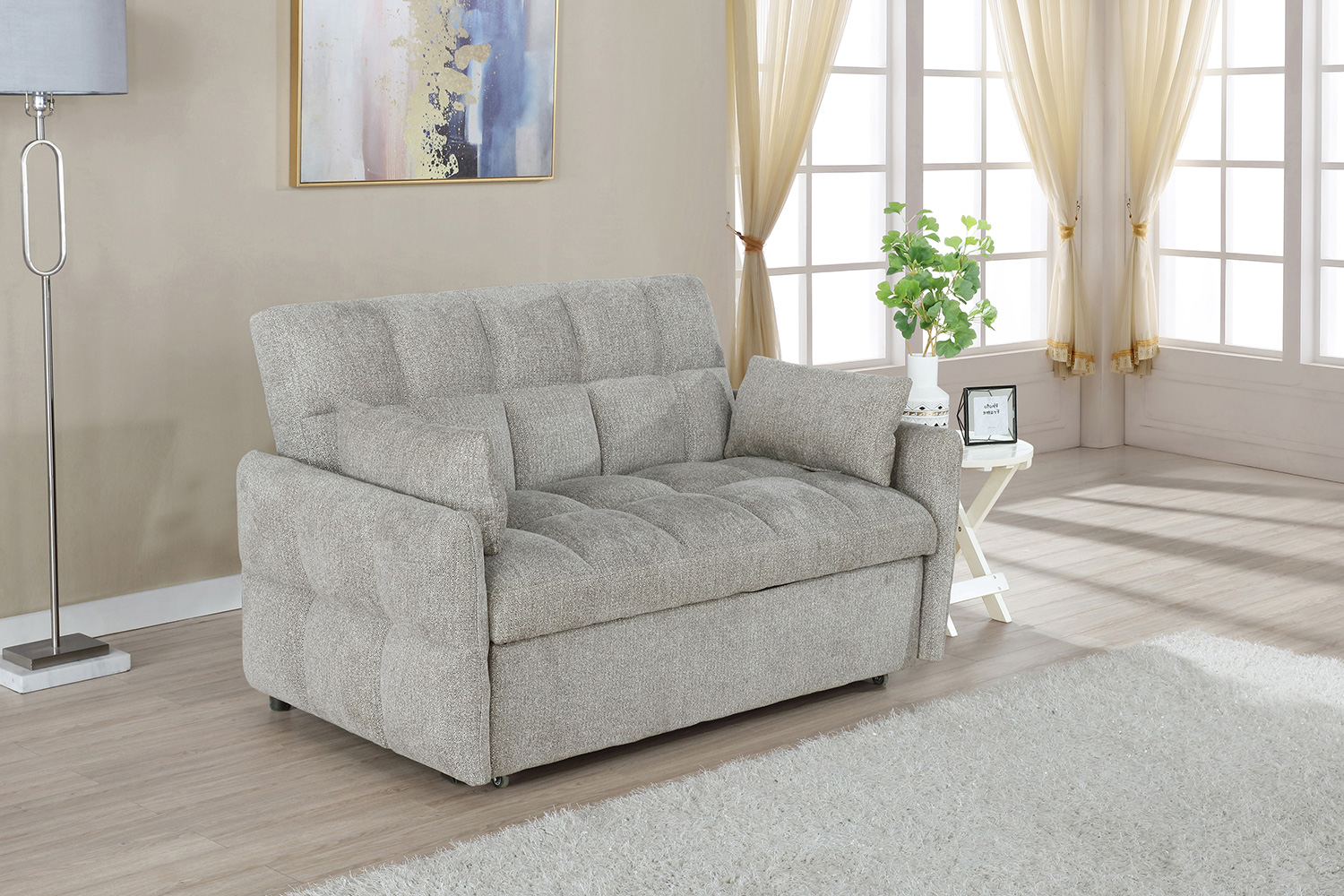 Coaster Cotswold Tufted Cushion Sleeper Sofa Bed - Beige