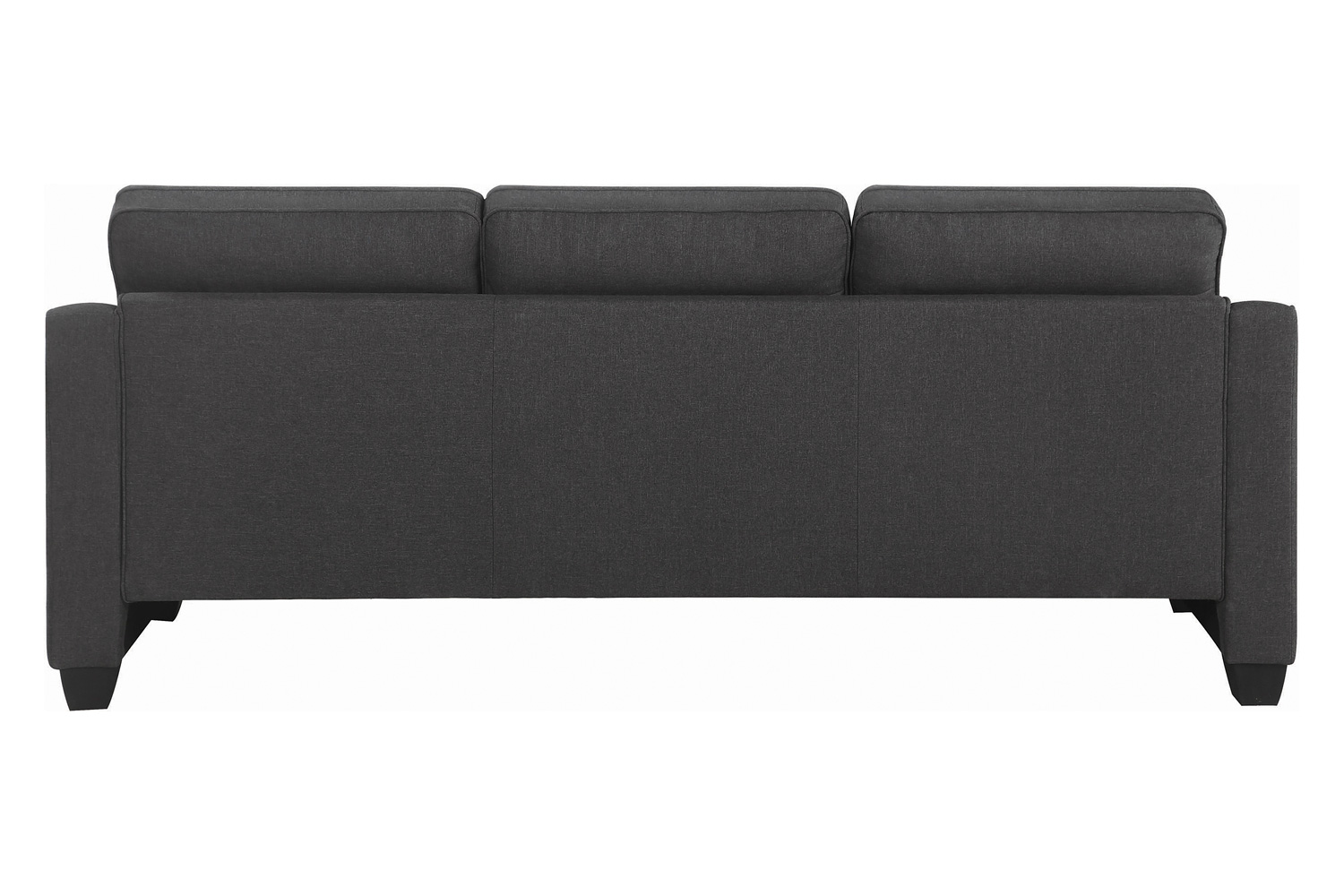 Coaster - Nicolette Upholstered Tufted Sectional in Dark Gray