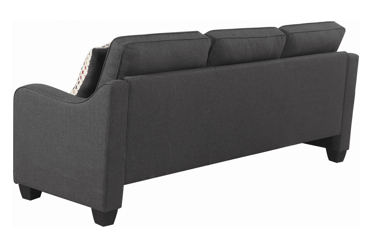 Coaster - Nicolette Upholstered Tufted Sectional in Dark Gray