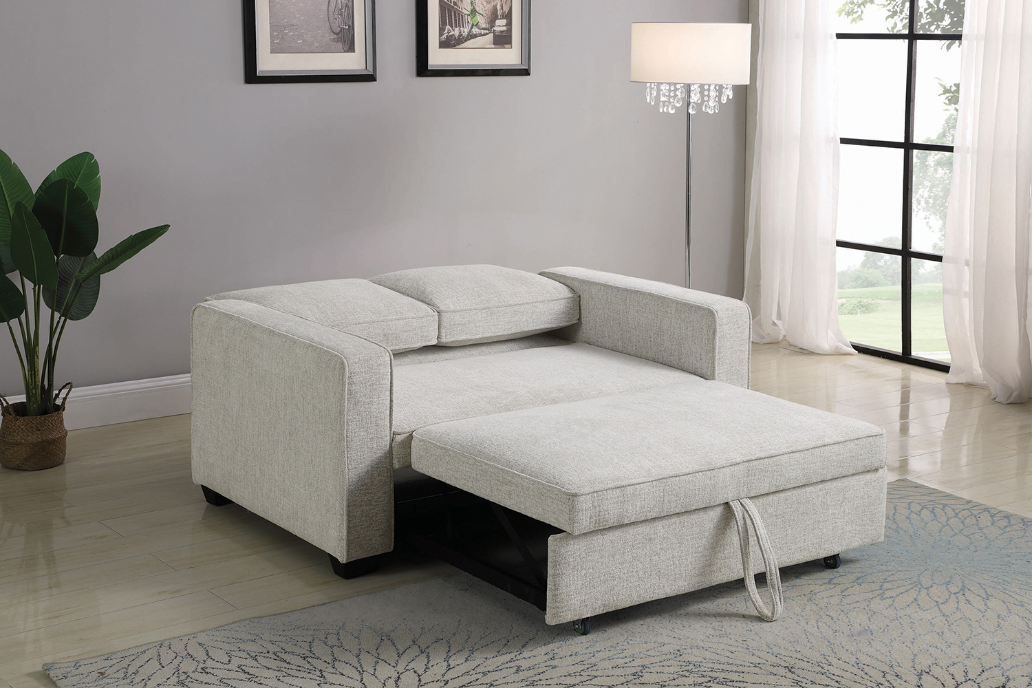 Coaster - Helene Upholstered Sleeper Sofa Bed in Beige