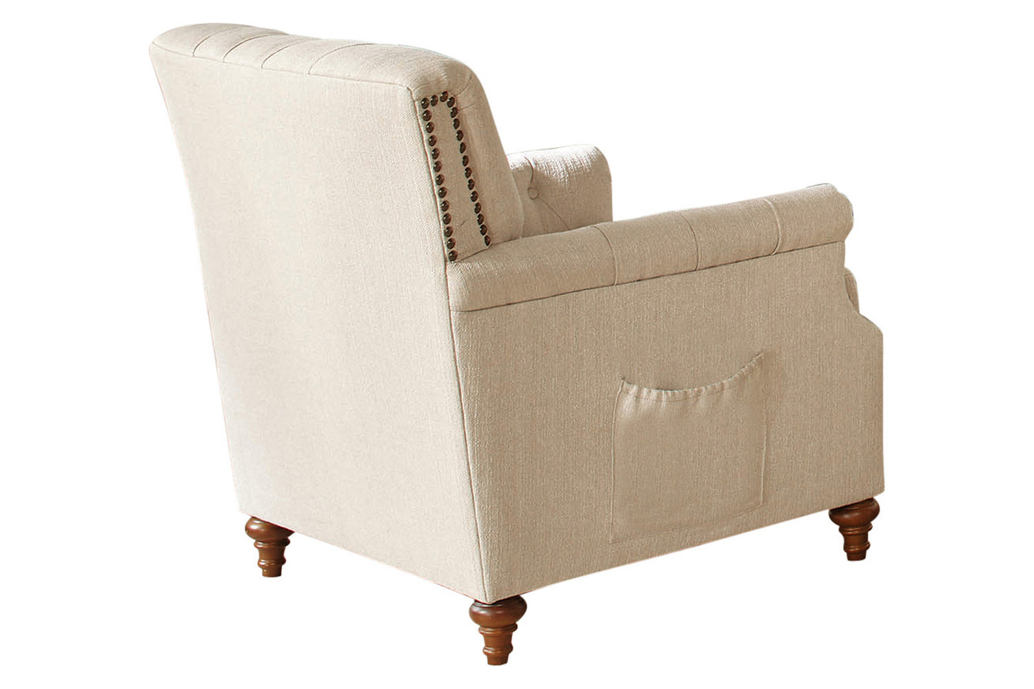 Coaster™ Shelby Chair With Nailhead Trim - Beige/Brown