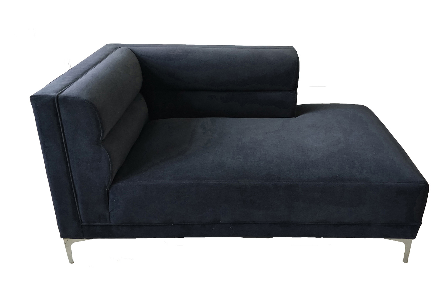 Coaster - Hetfield Upholstered Channeled Tufted Sectional in Indigo