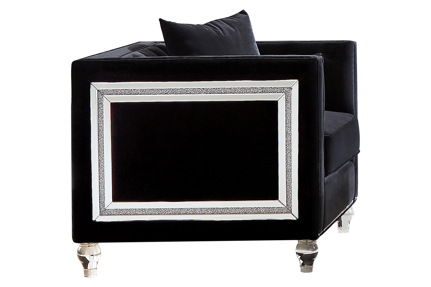 Coaster™ Delilah Upholstered Tufted Tuxedo Arm Chair - Black