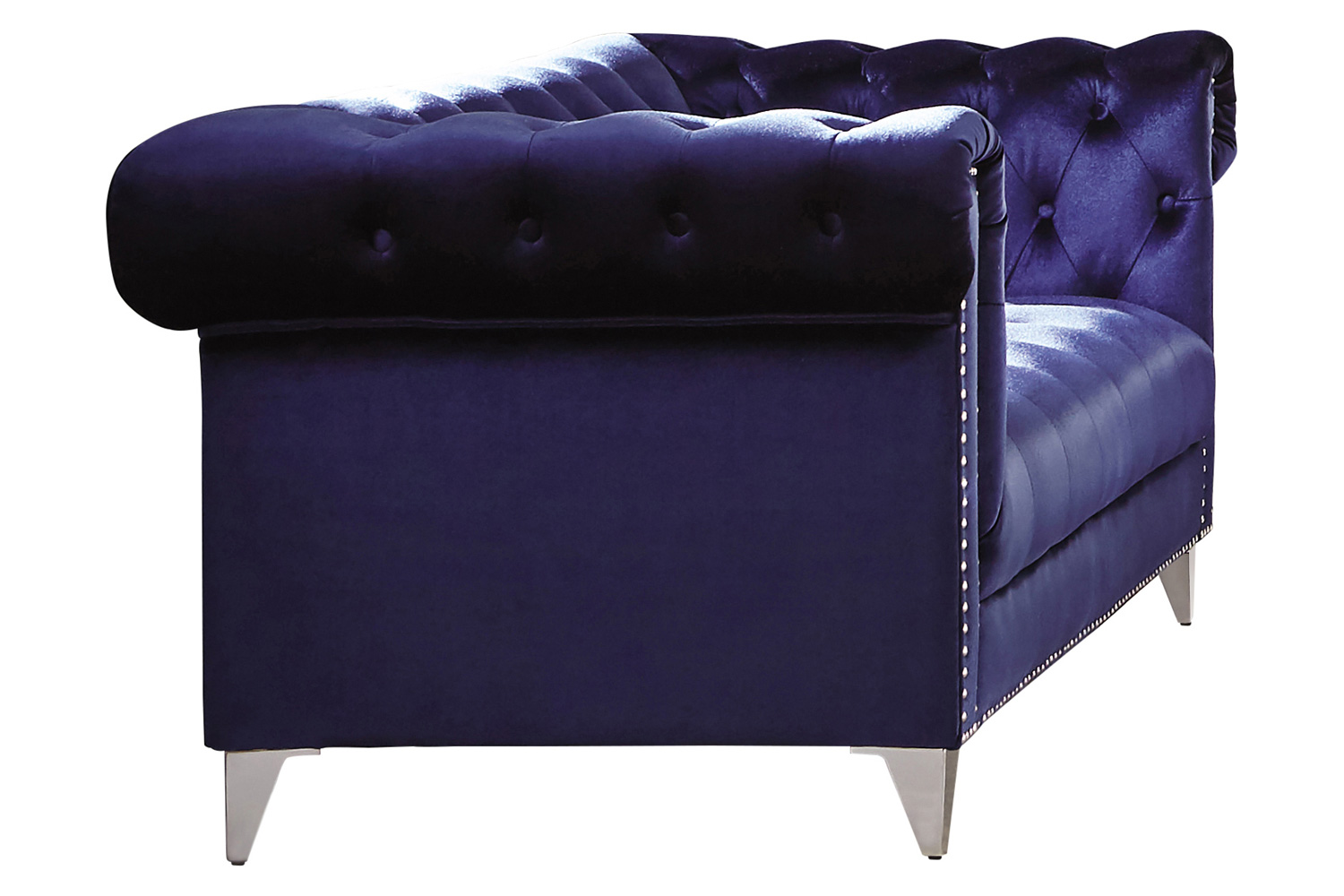 Coaster - Bleker Tufted Tuxedo Arm Loveseat in Blue