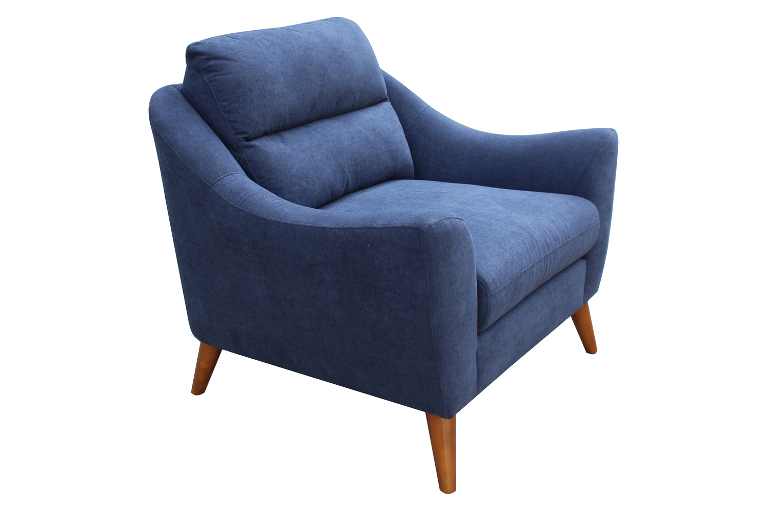 Coaster™ Gano Sloped Arm Upholstered Chair - Navy Blue