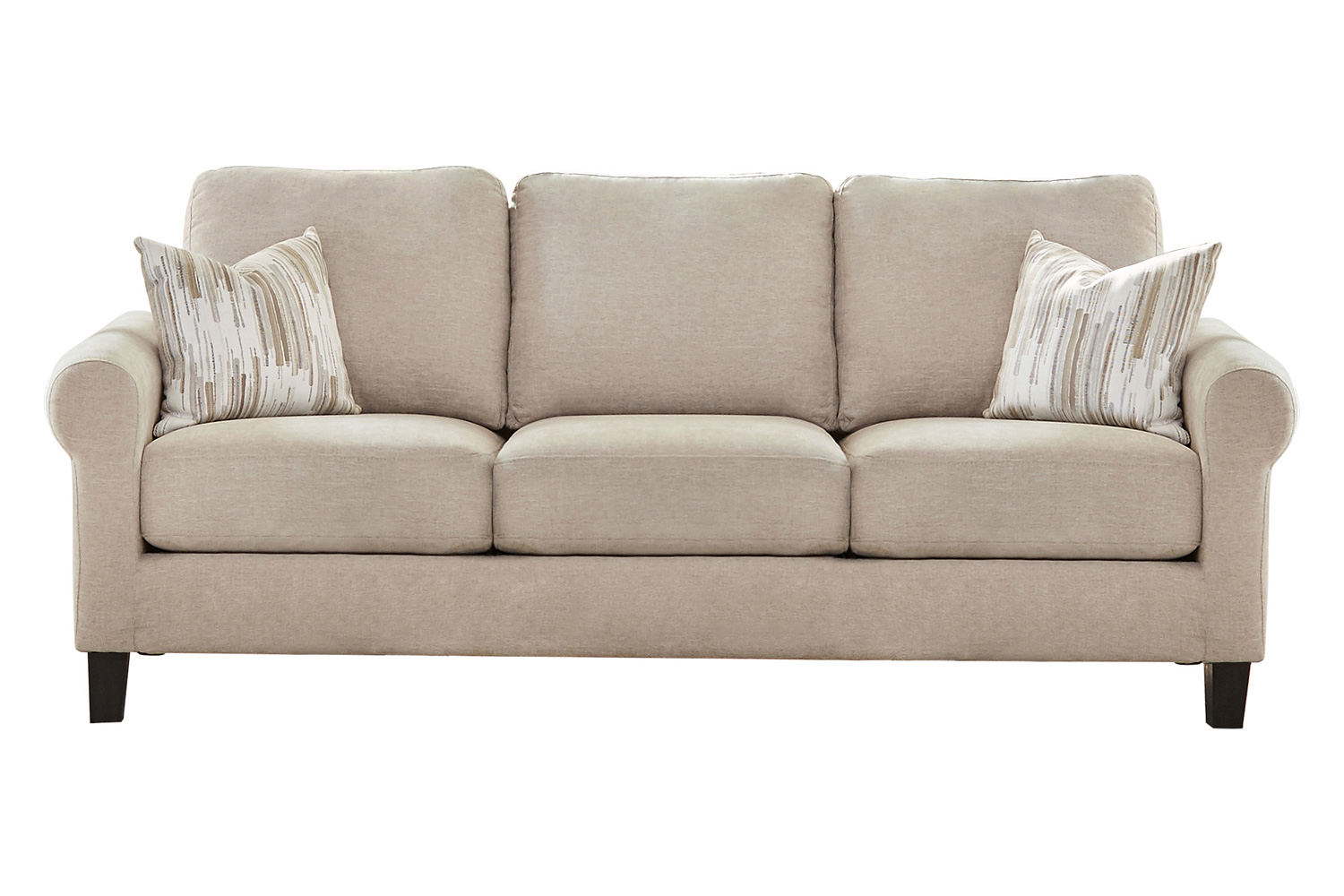 Coaster - Nadine Upholstered Round Arm Sofa in Oatmeal