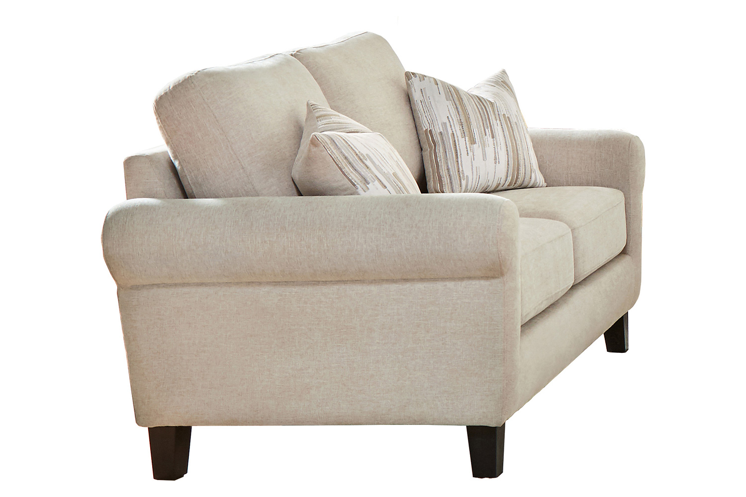 Coaster - Nadine Upholstered Round Arm Loveseat in Oatmeal