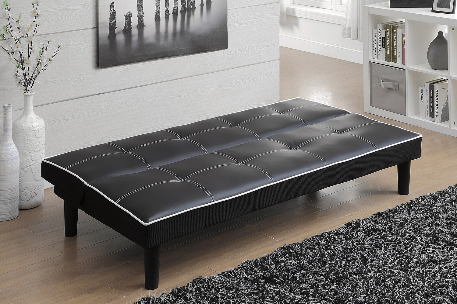 Coaster - Katrina Tufted Upholstered Sofa Bed in Black