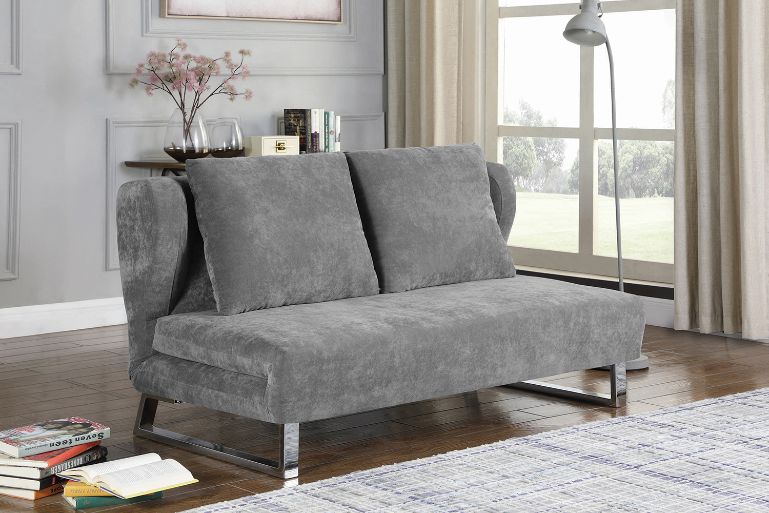 Coaster - Vera Upholstered Sofa Bed in Gray