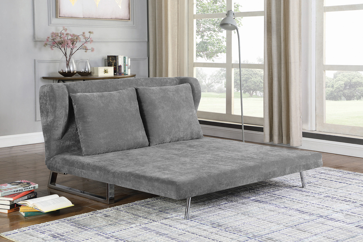 Coaster - Vera Upholstered Sofa Bed in Gray