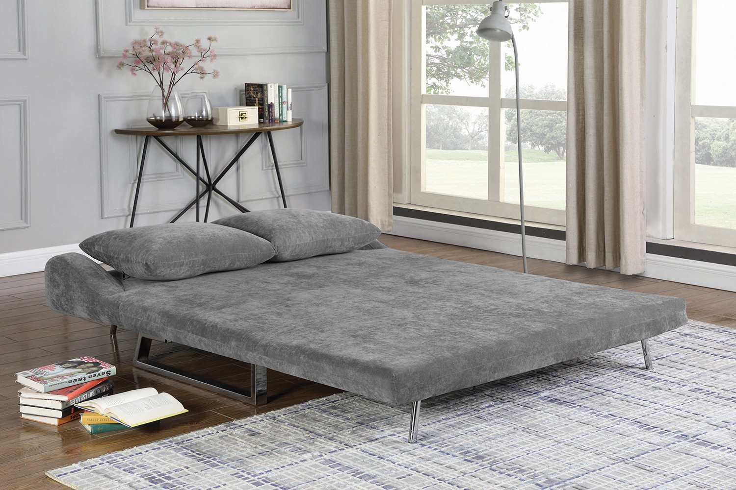 Coaster - Vera Upholstered Sofa Bed in Gray