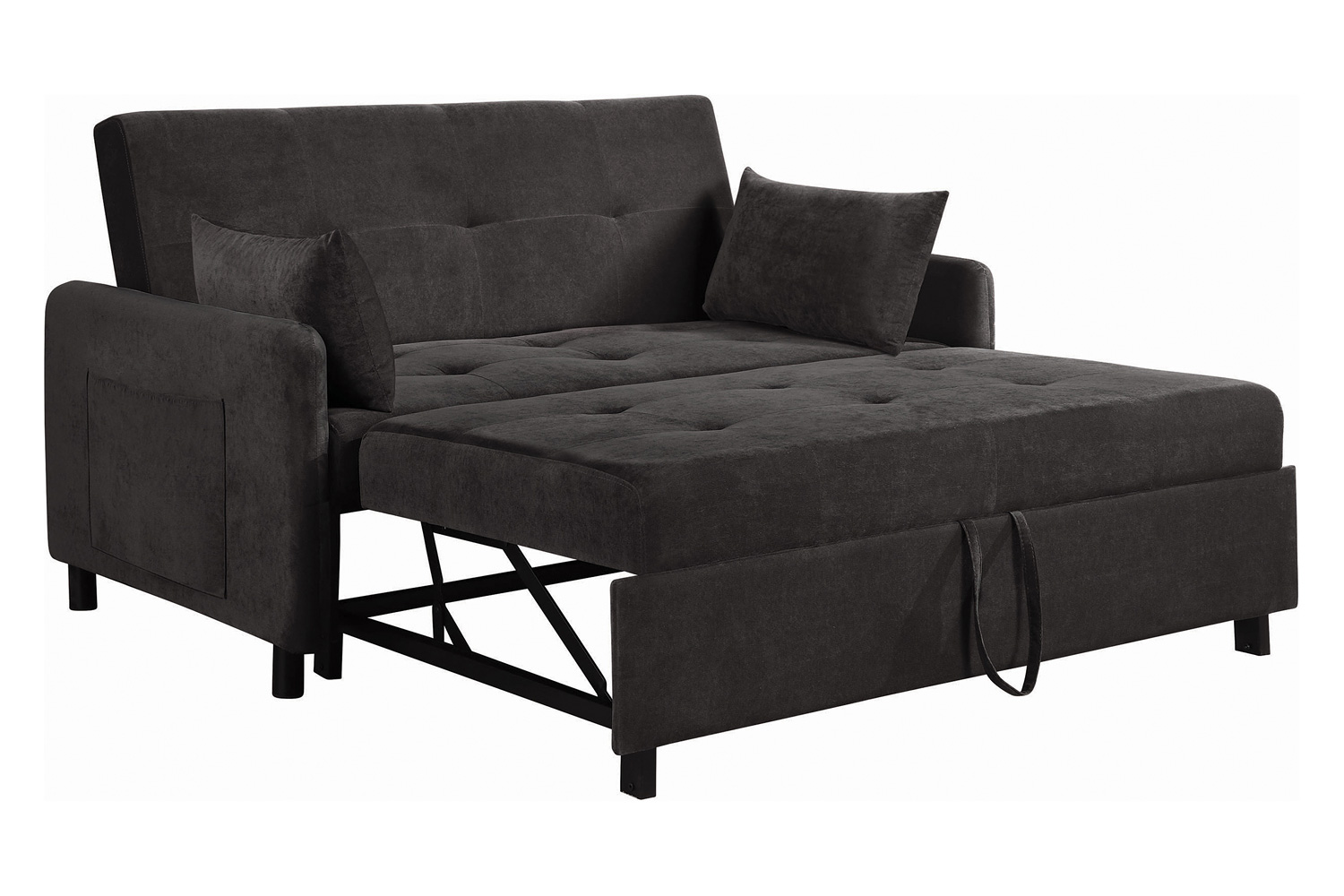 Coaster - Underwood Tufted Sleeper Sofa Bed in Charcoal