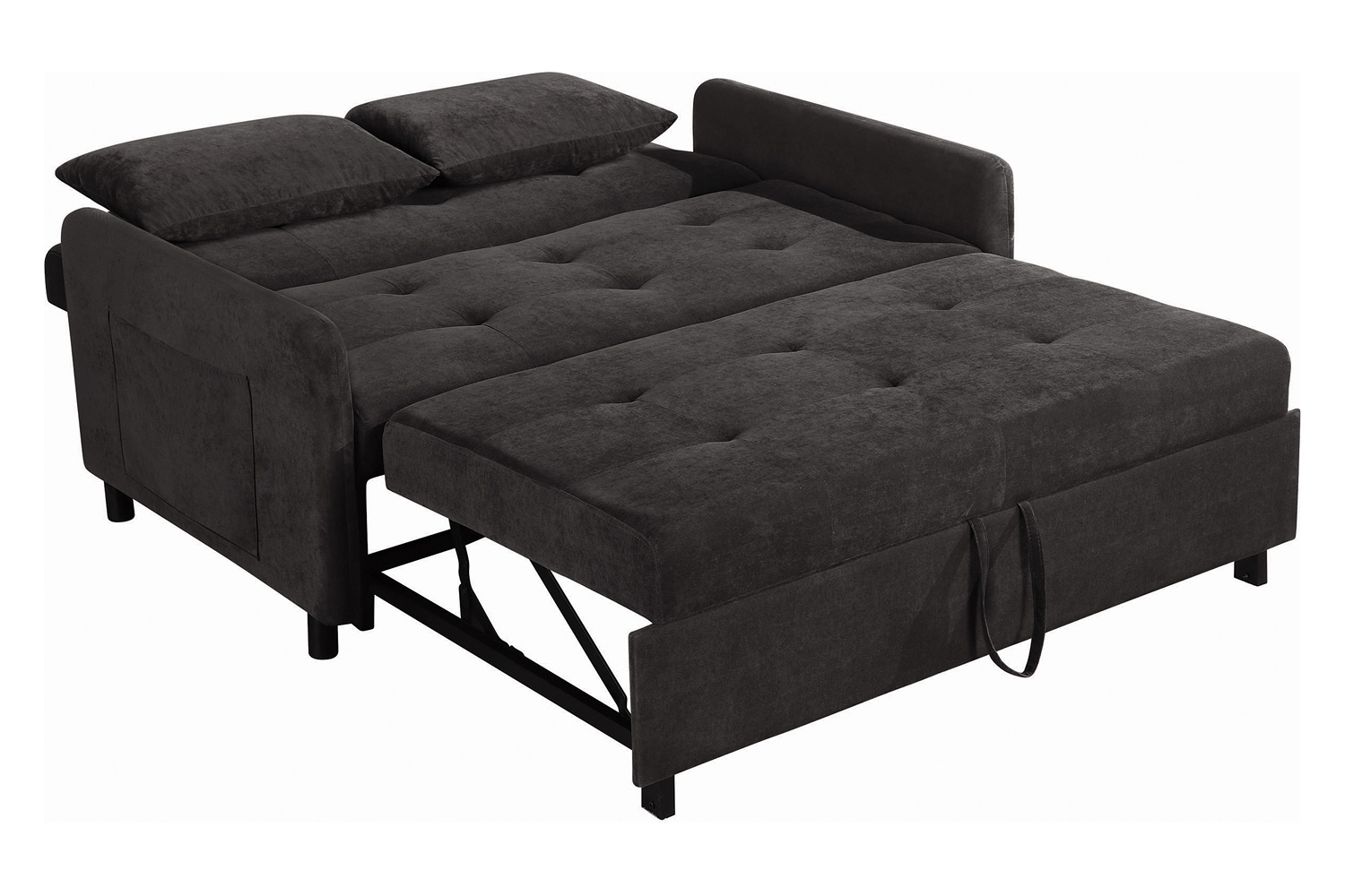 Coaster - Underwood Tufted Sleeper Sofa Bed in Charcoal