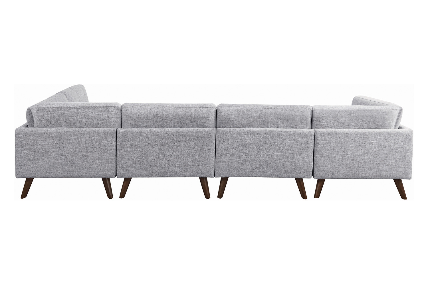 Coaster - Churchill Button Tufted Corner Sofa in Gray