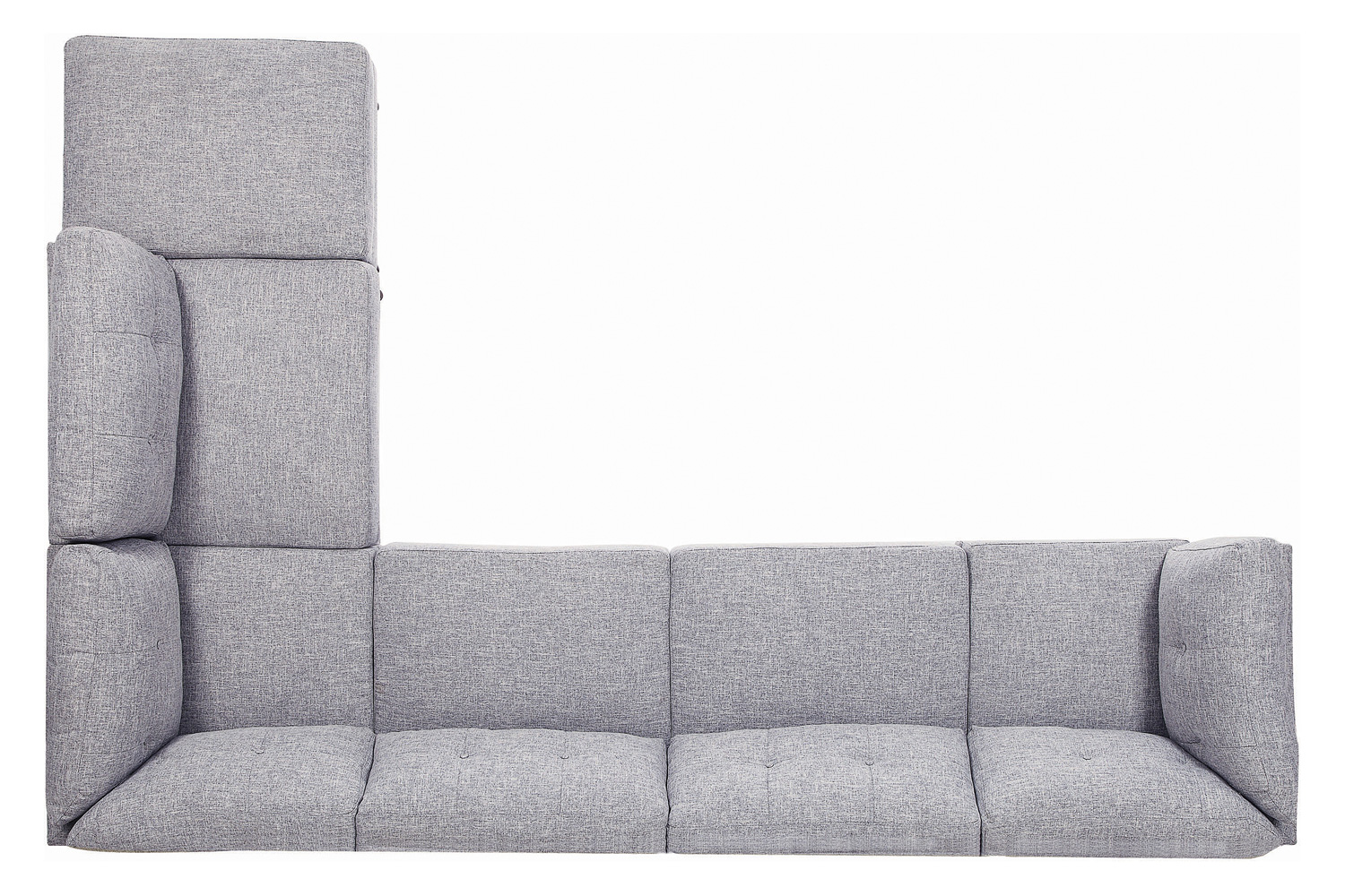 Coaster - Churchill Button Tufted Corner Sofa in Gray