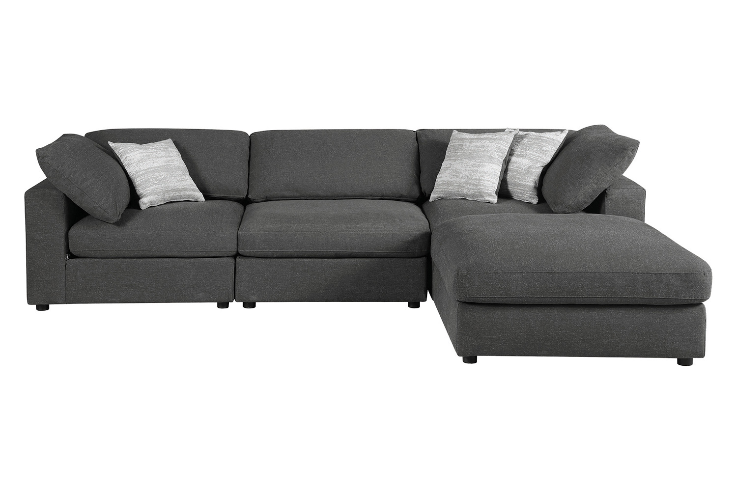 Coaster 6-Piece Upholstered Modular Sectional - Charcoal