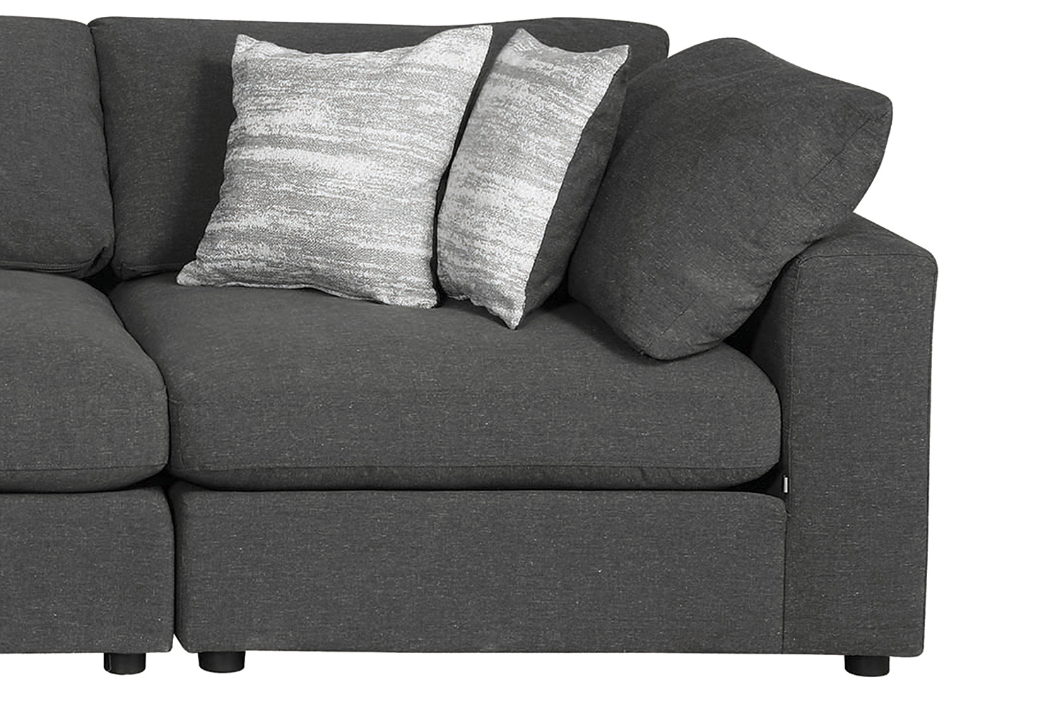 Coaster 6-Piece Upholstered Modular Sectional - Charcoal