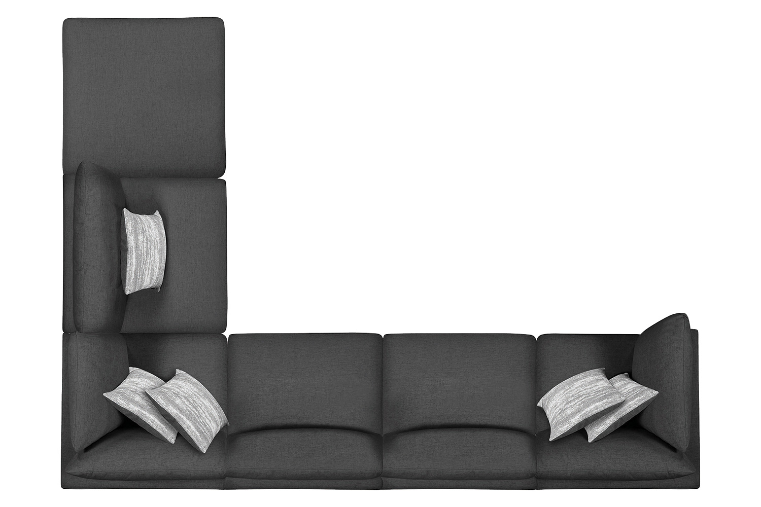 Coaster 6-Piece Upholstered Modular Sectional - Charcoal