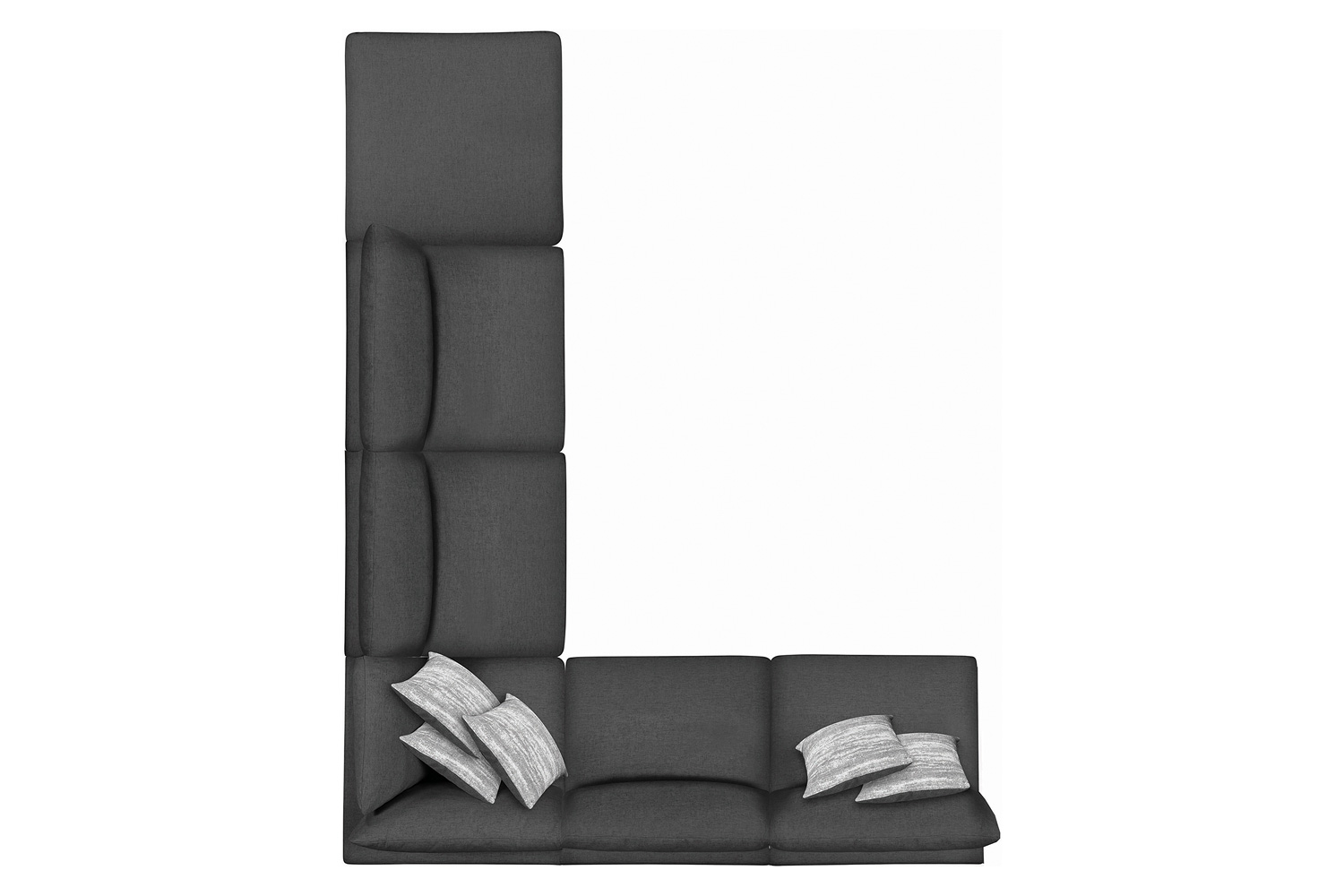 Coaster™ Serene Upholstered Corner - Charcoal