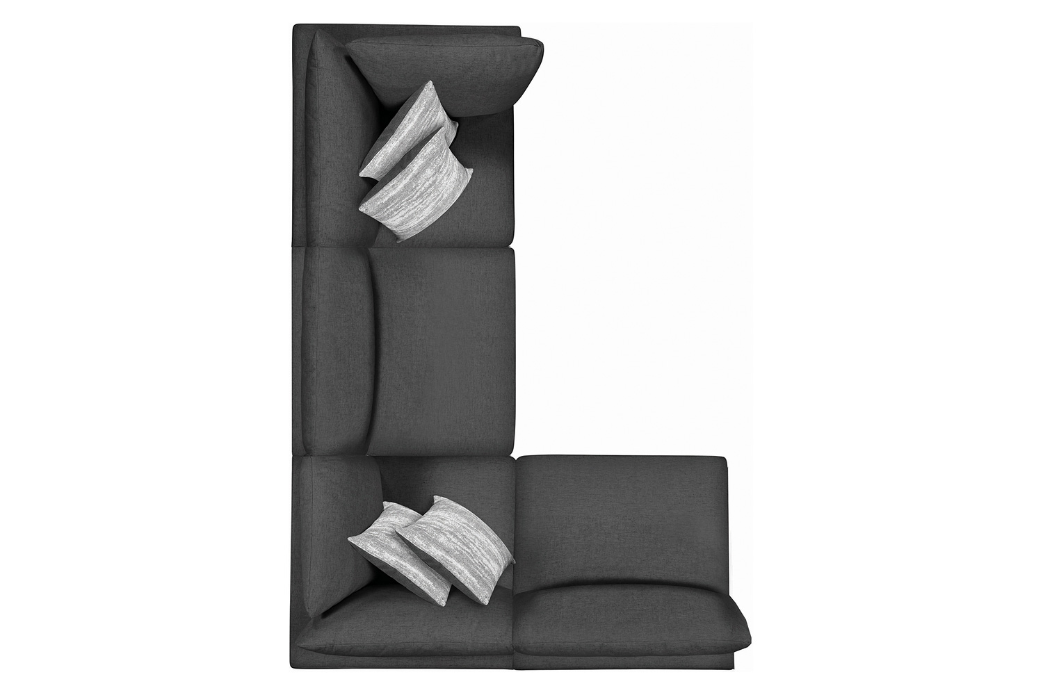 Coaster™ Serene Upholstered Corner - Charcoal