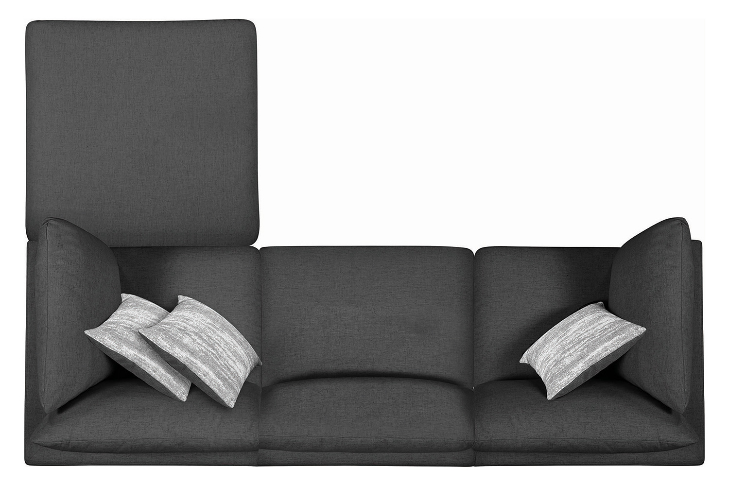 Coaster™ Serene Upholstered Corner - Charcoal