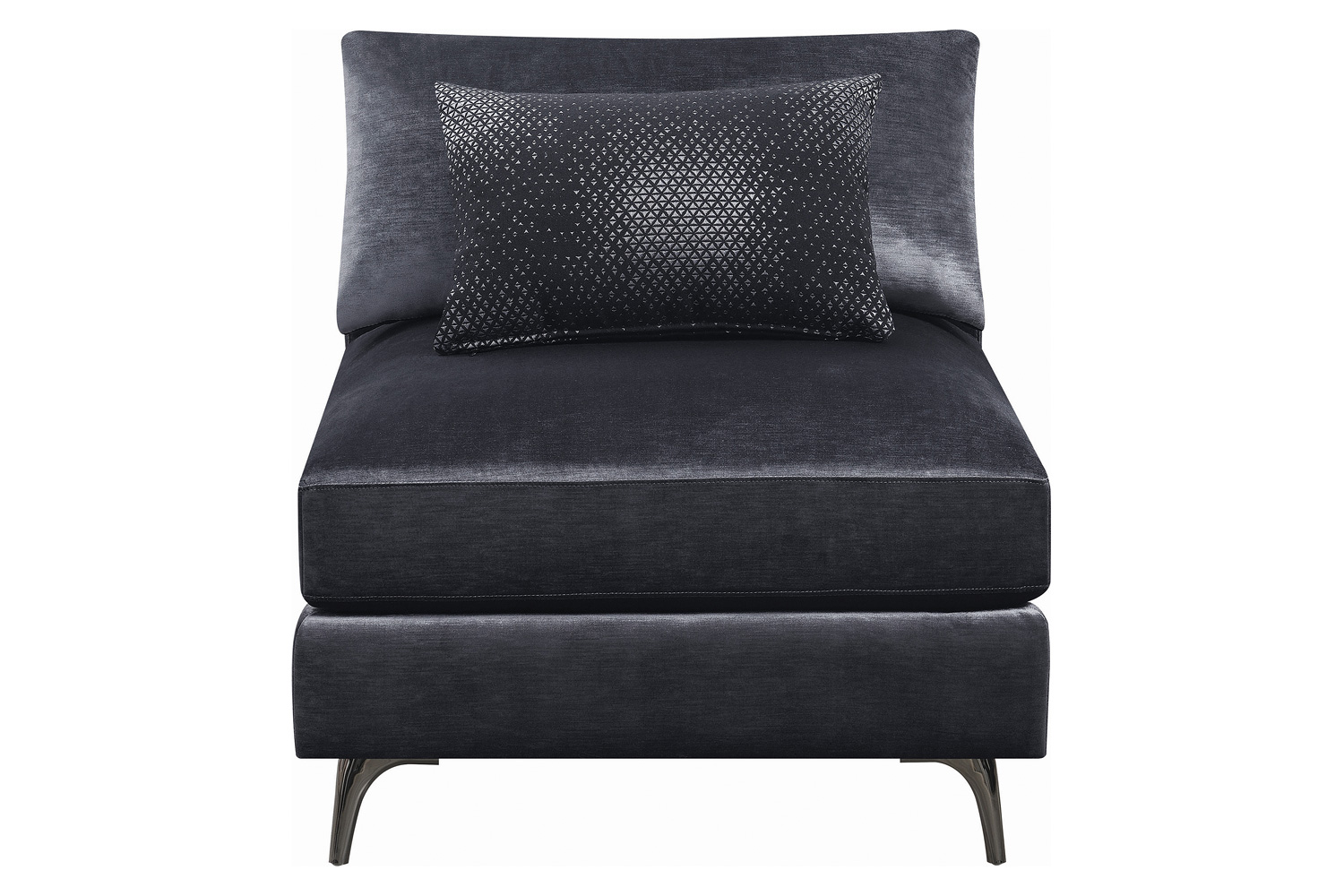 Coaster™ Schwartzman Removable Cushion Armless Chair - Charcoal