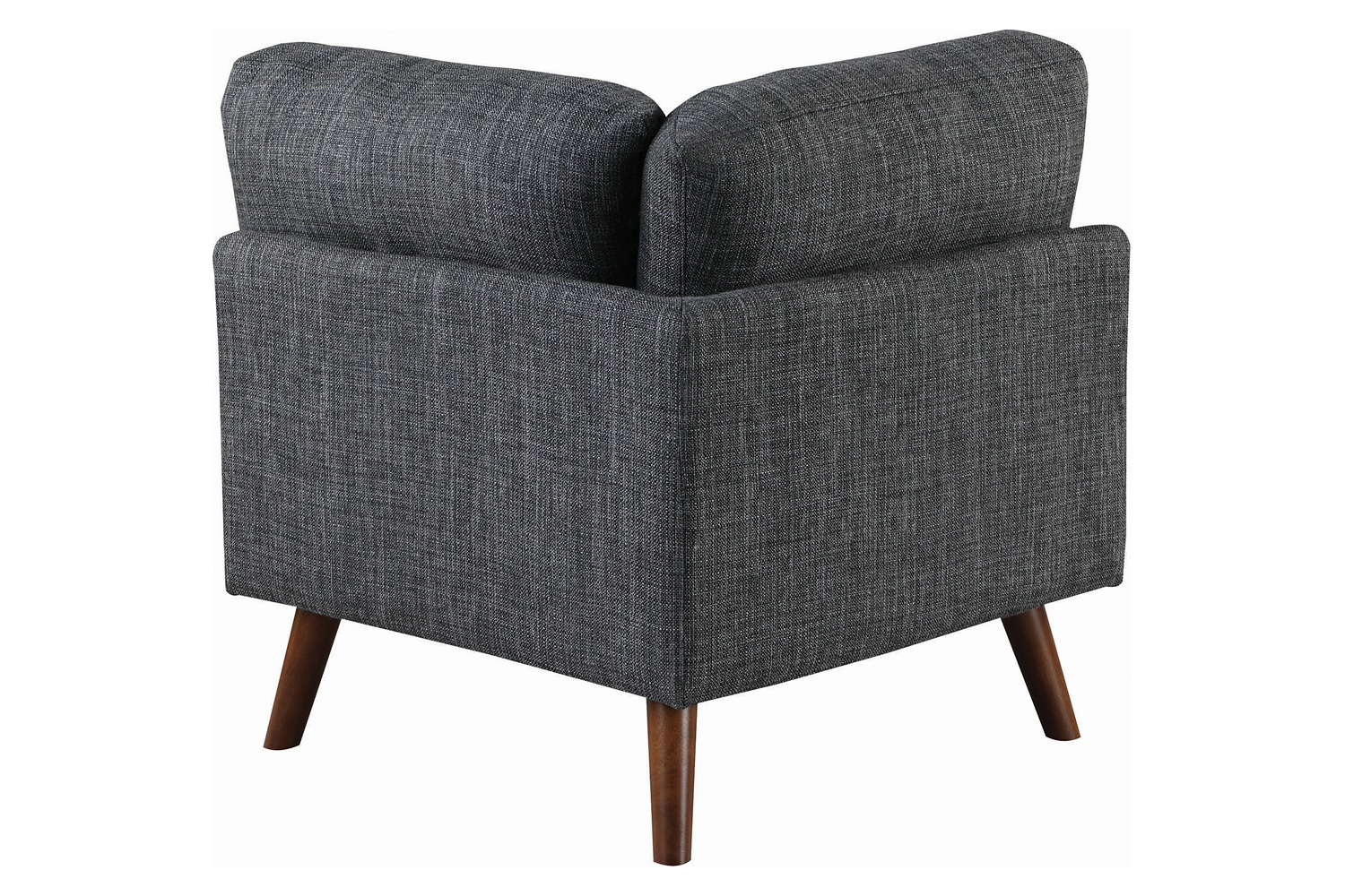 Coaster™ Churchill Tufted Cushion Back Corner - Dark Gray/Walnut