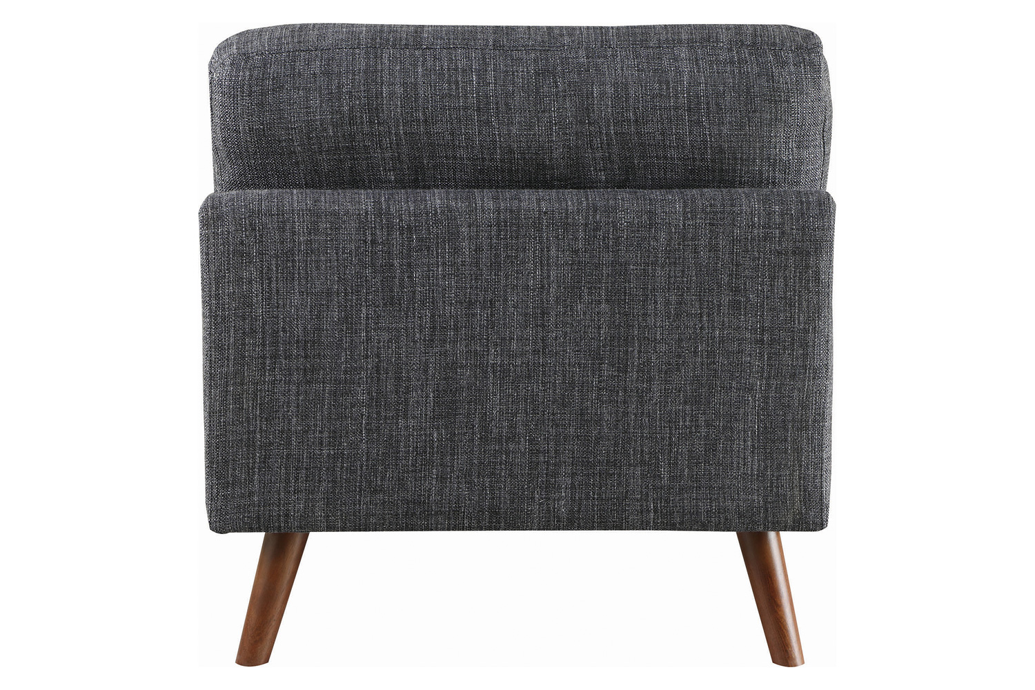 Coaster™ Churchill Tufted Cushion Back Armless Chair - Dark Gray/Walnut