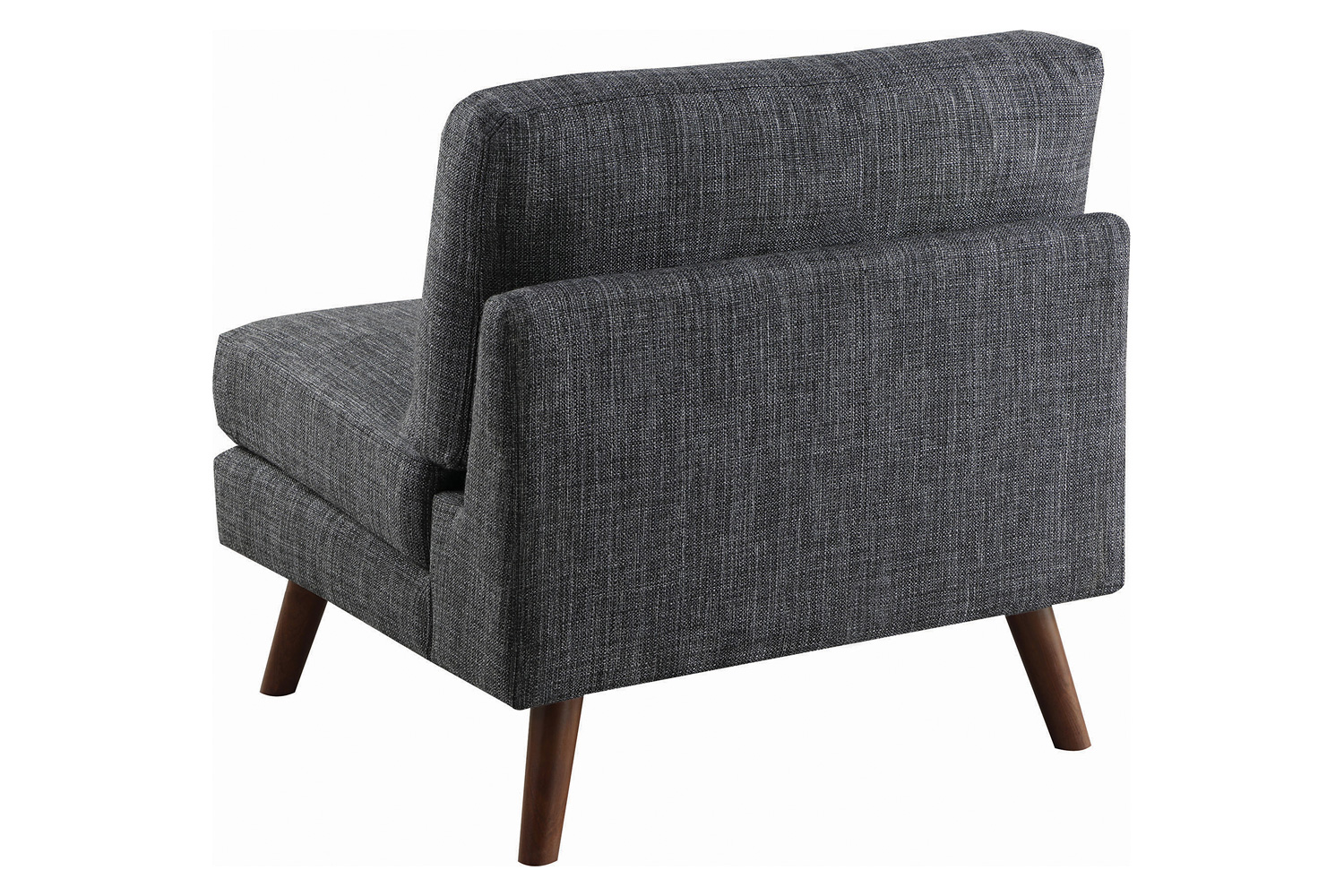 Coaster™ Churchill Tufted Cushion Back Armless Chair - Dark Gray/Walnut