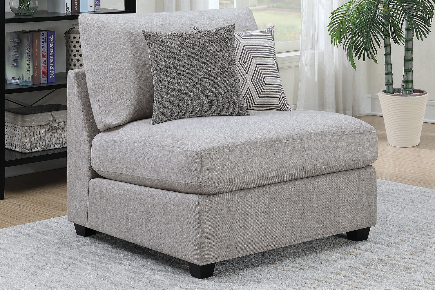 Coaster™ Cambria Upholstered Armless Chair - Gray