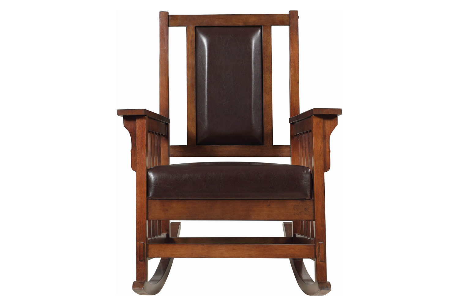 Coaster - Upholstered Rocking Chair in Tobacco/Dark Brown