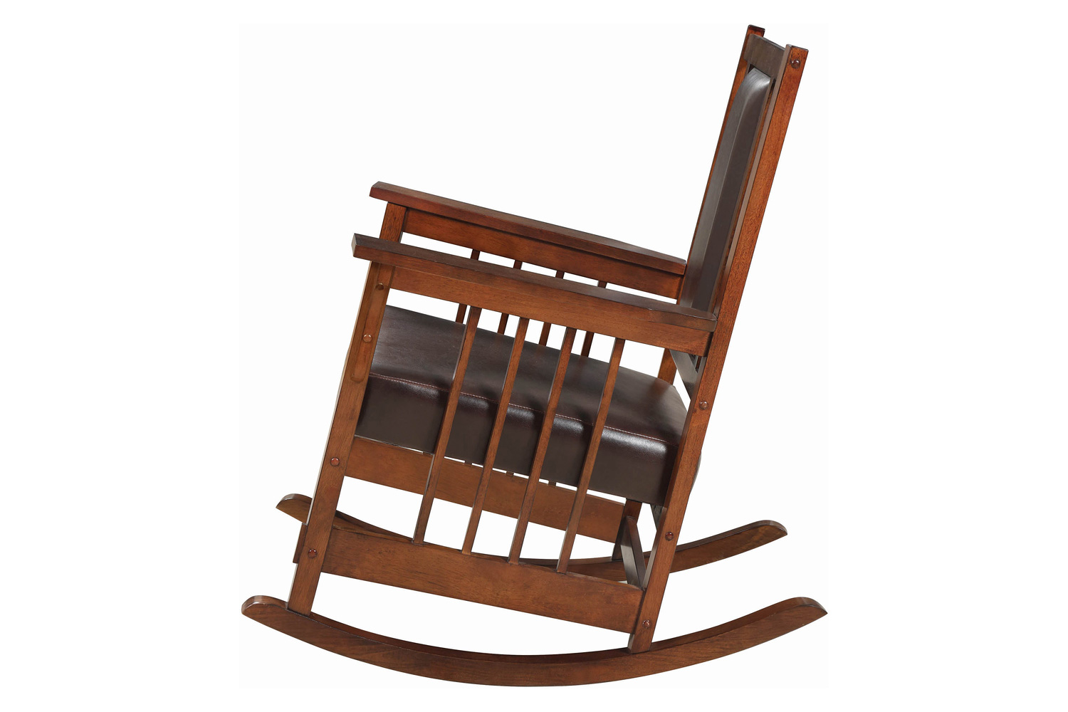 Coaster - Upholstered Rocking Chair in Tobacco/Dark Brown