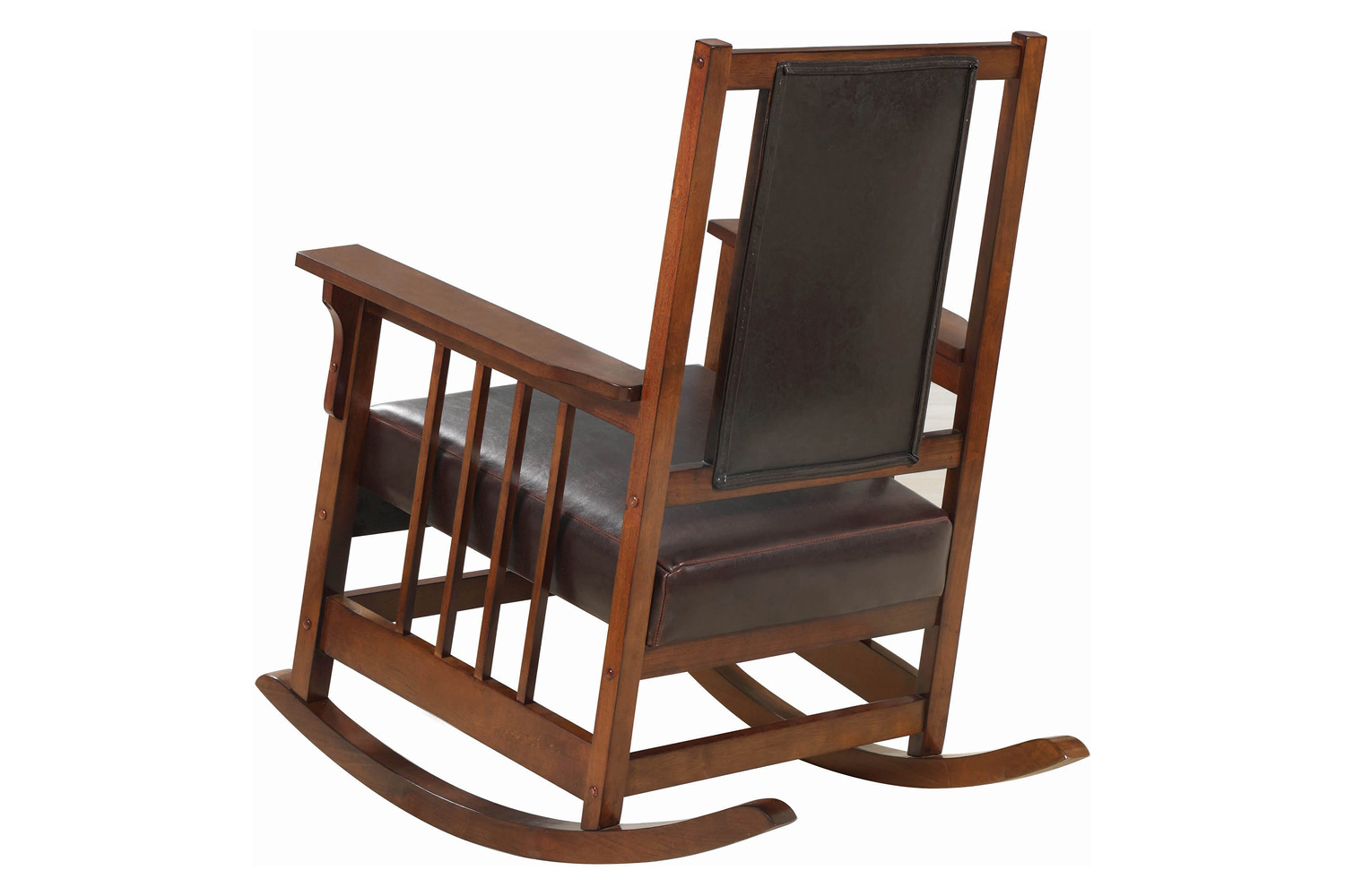 Coaster - Upholstered Rocking Chair in Tobacco/Dark Brown