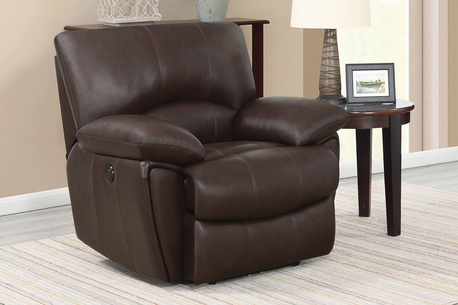 Coaster™ Clifford Pillow Top Arm Recliner - Chocolate