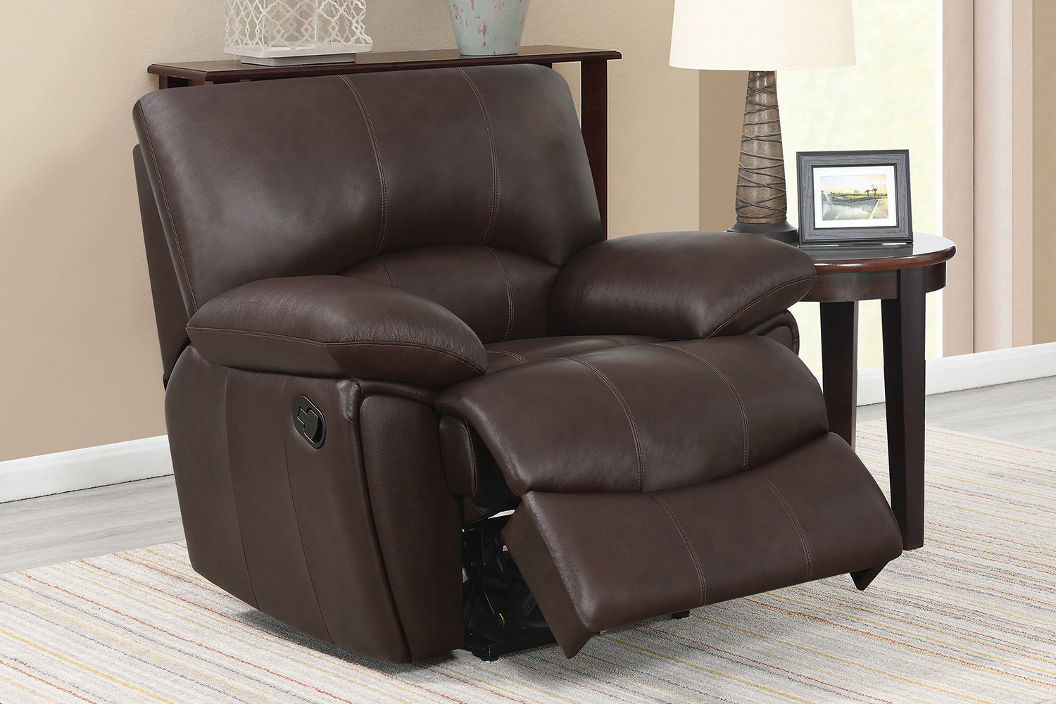 Coaster™ Clifford Pillow Top Arm Recliner - Chocolate