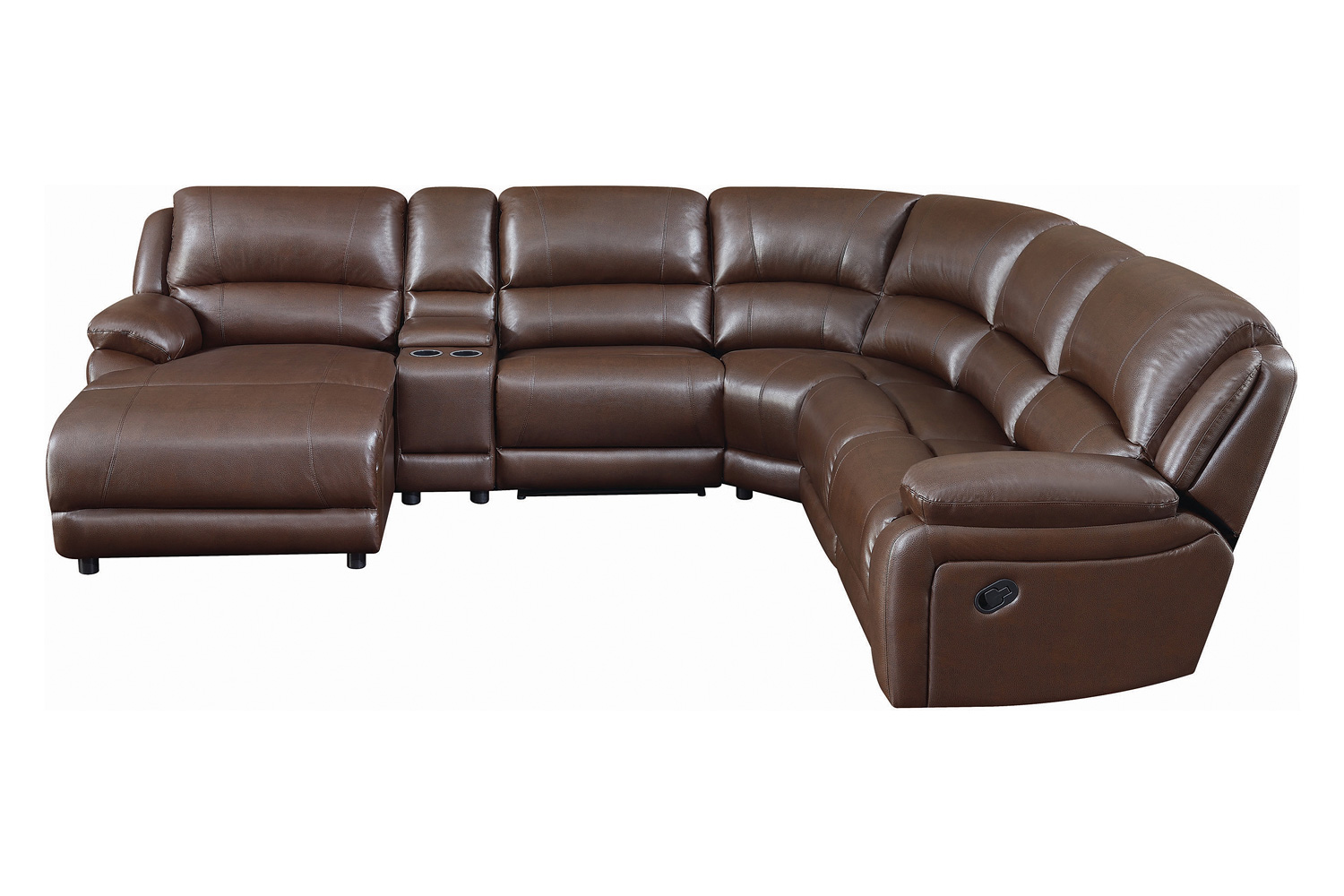 Coaster - Mackenzie 6-Piece Motion Sectional in Chestnut