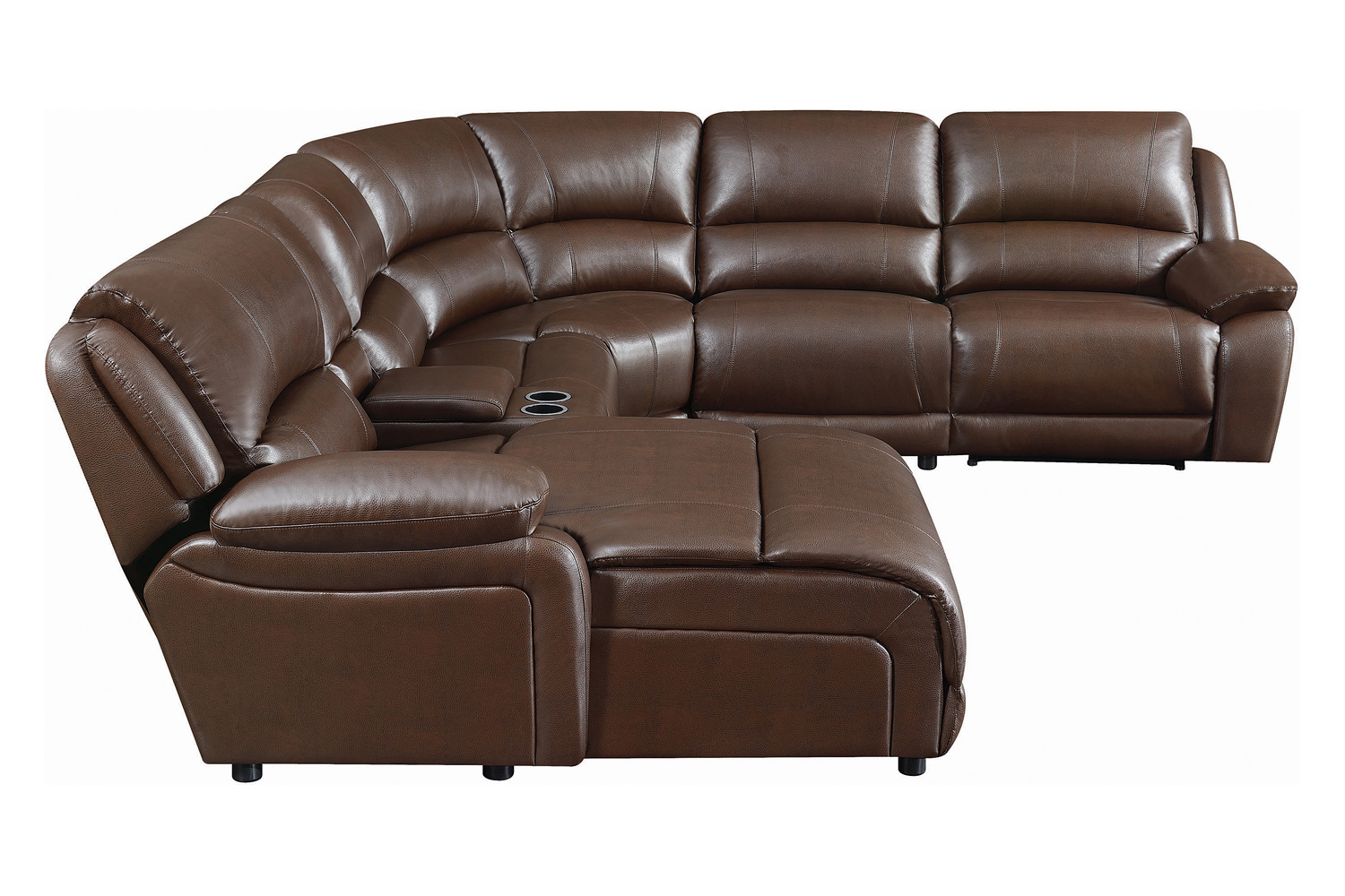 Coaster - Mackenzie 6-Piece Motion Sectional in Chestnut