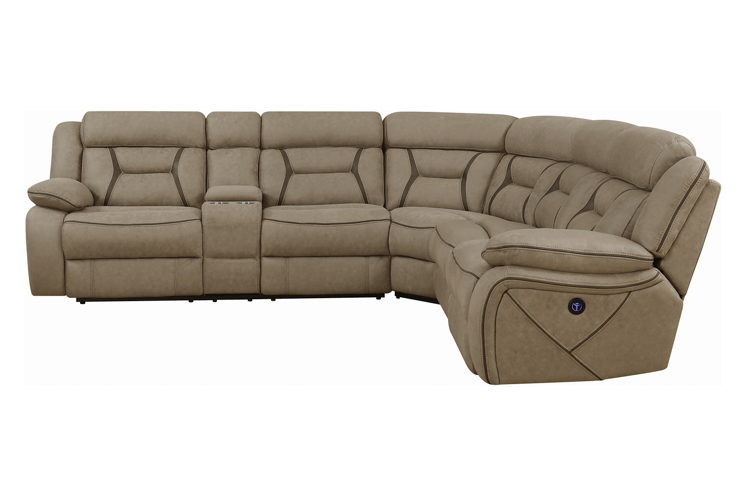 Coaster - Higgins Four-Piece Upholstered Power Sectional