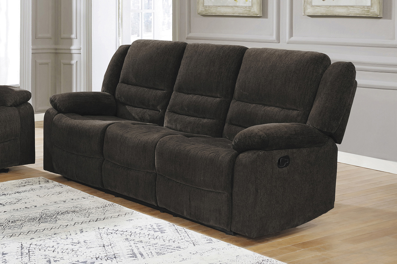 Coaster - Gordon Pillow Top Arm Motion Sofa in Chocolate