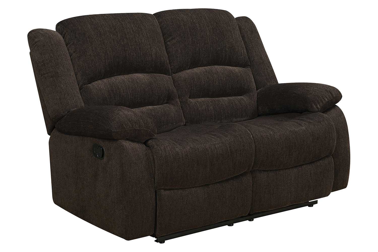 Coaster Gordon Upholstered Tufted Living Room Set Brown with Glider Recliner - Chocolate