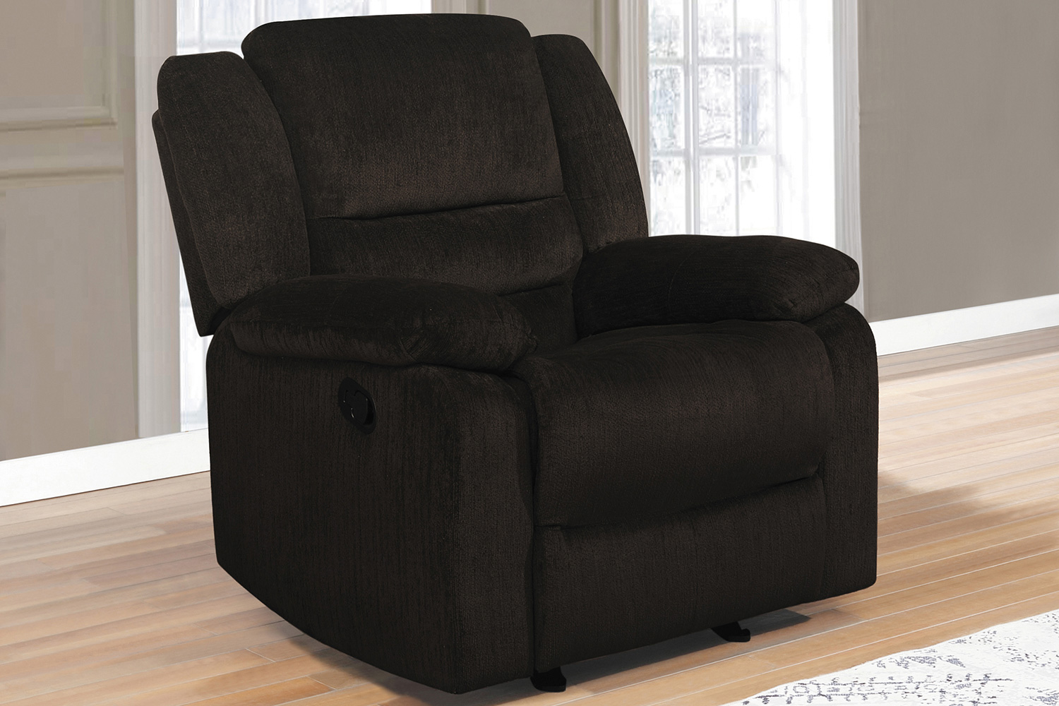 Coaster™ Gordon Upholstered Glider Recliner - Chocolate