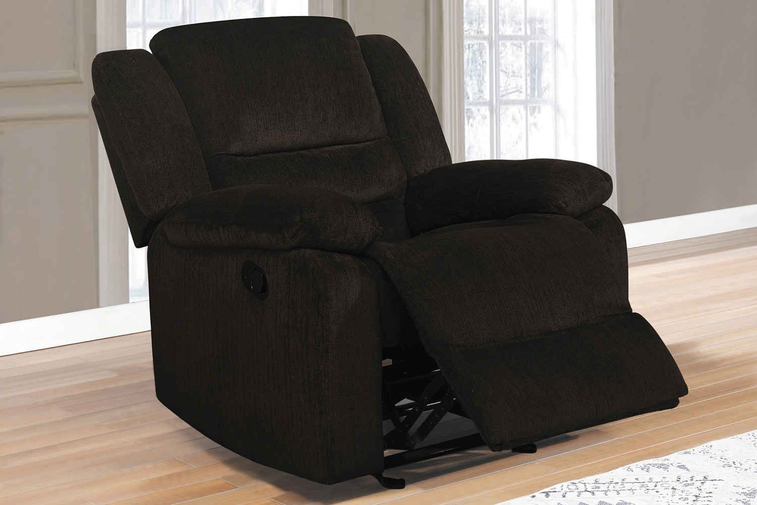 Coaster™ Gordon Upholstered Glider Recliner - Chocolate