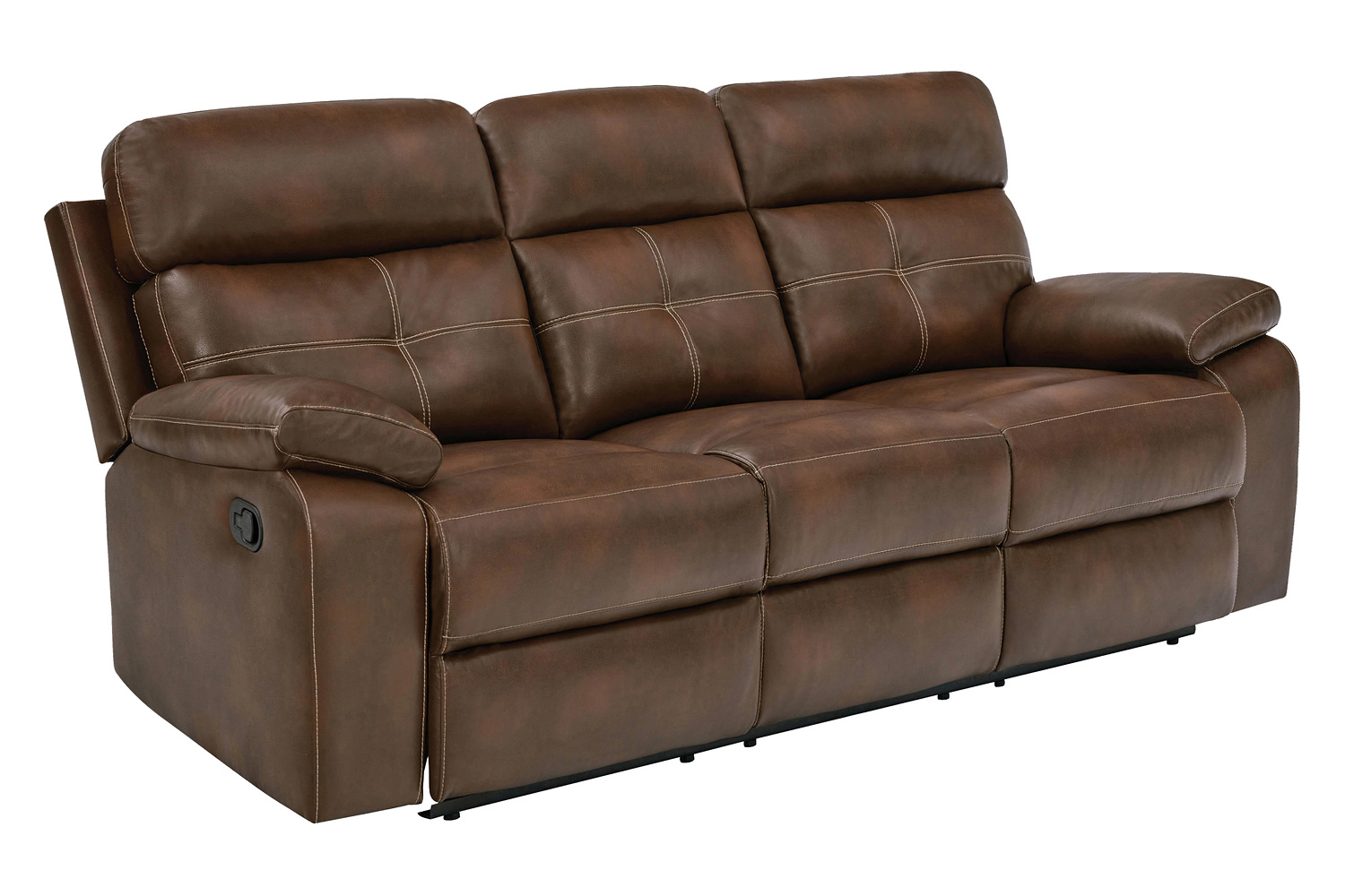 Coaster - Damiano Button Tufted Motion Sofa in Tri-Tone Brown