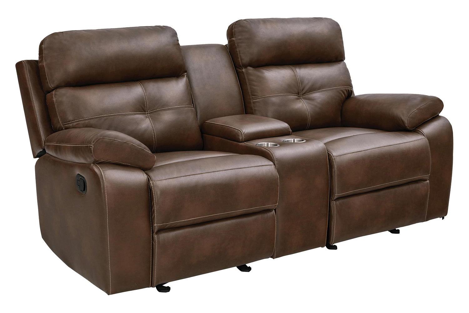 Coaster - Damiano Button Tufted Motion Sofa in Tri-Tone Brown